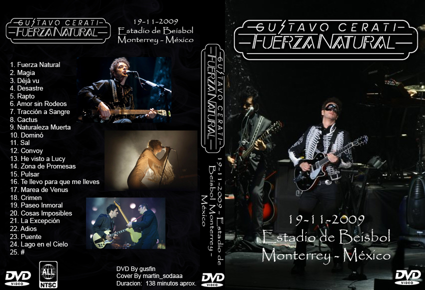 Tapa o Portada del disco Fuerza Natural Monterrey (DVD) de  GUSTAVO CERATI